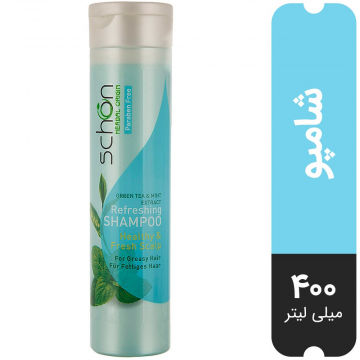 شامپو مو چرب Green tea & Mint شون 400 میلی لیتری